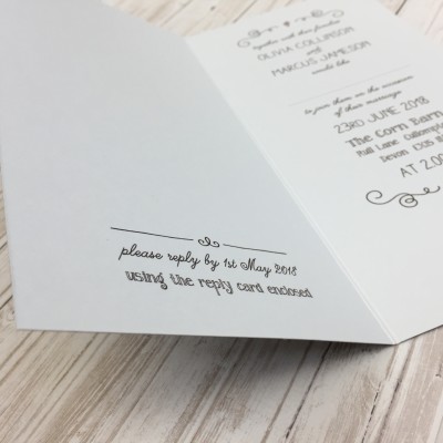 Chalkboard wedding invitations by Dilly & Dilly
