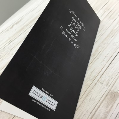 Chalkboard wedding invitations by Dilly & Dilly