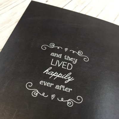 Chalkboard wedding invitations by Dilly & Dilly