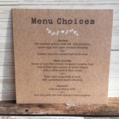 Nordic Heart Menu Cards by Dilly & Dilly