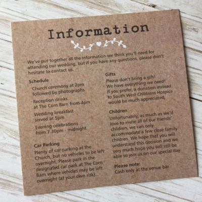 Nordic Heart Information Cards by Dilly & Dilly