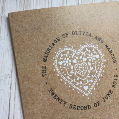 Nordic Heart Order of Service Covers by Dilly & Dilly