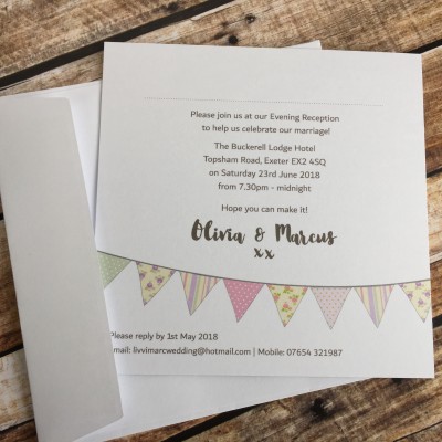 Bunting Evening Invitation by Dilly & Dilly