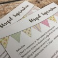 Bunting Wedding Information Card by Dilly & Dilly