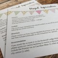 Bunting Wedding Information Card by Dilly & Dilly